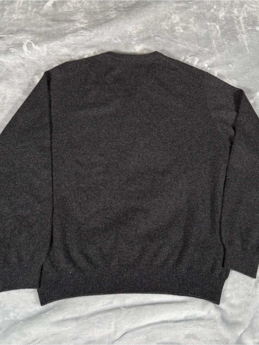 Joseph & Lyman Cashmere V Neck Sweater Mens M Preppy Knit Gray - Picture 3 of 6